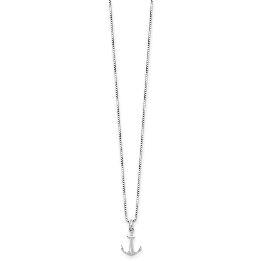 Sterling Silver White Ice Rhodium-Plated 18 Inch Diamond Necklace With 2 Extender