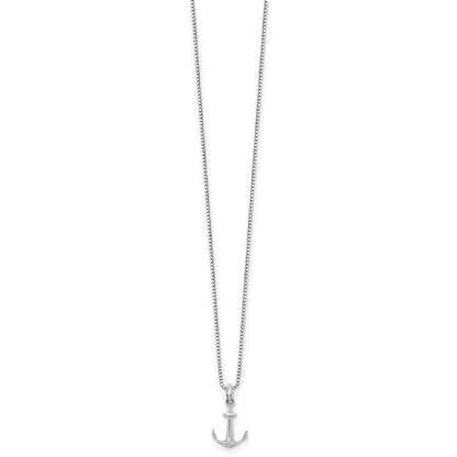 Sterling Silver White Ice Rhodium-Plated 18 Inch Diamond Necklace With 2 Extender