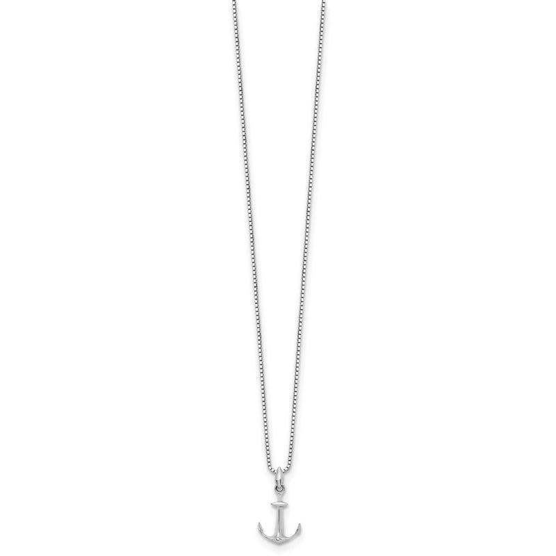 Sterling Silver White Ice Rhodium-Plated 18 Inch Diamond Necklace With 2 Extender
