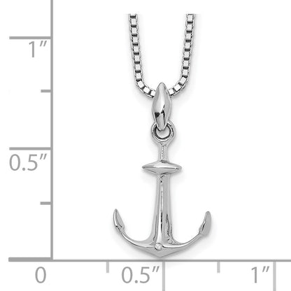 Sterling Silver White Ice Rhodium-Plated 18 Inch Diamond Necklace With 2 Extender