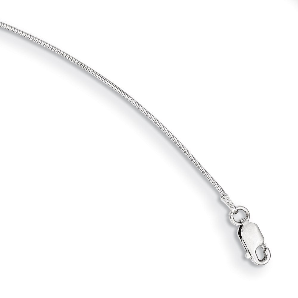 Sterling Silver White Ice Rhodium-Plated 18 Inch Diamond Anchor Necklace With 2 Extender