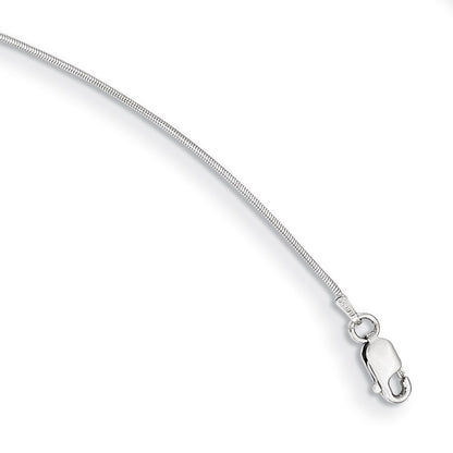 Sterling Silver White Ice Rhodium-Plated 18 Inch Diamond Anchor Necklace With 2 Extender