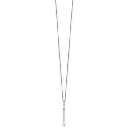 Sterling Silver White Ice Rhodium-Plated 18 Inch Diamond Necklace With 2 Extender