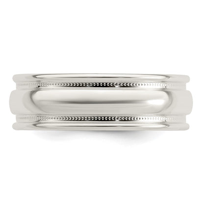 Sterling Silver 7mm Polished Fancy Band