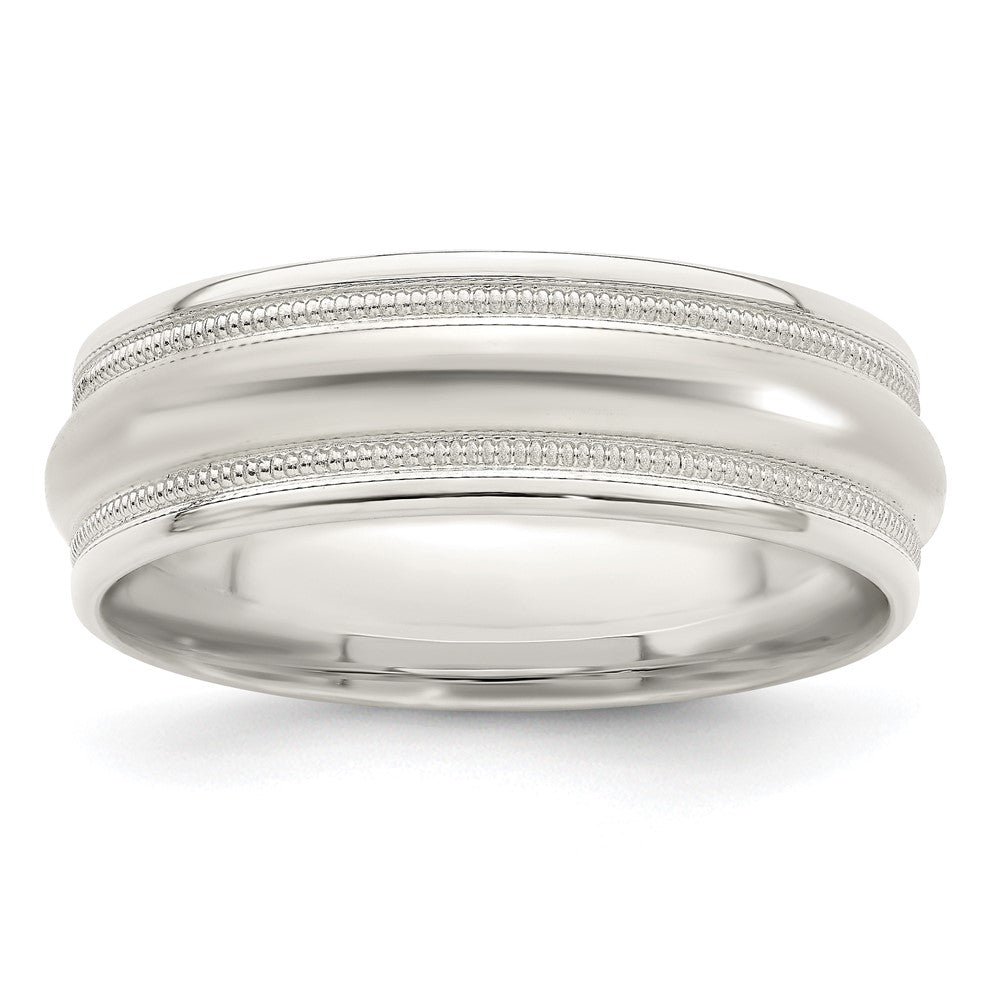 Sterling Silver 7mm Polished Fancy Band