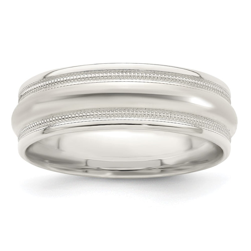Sterling Silver 7mm Polished Fancy Band