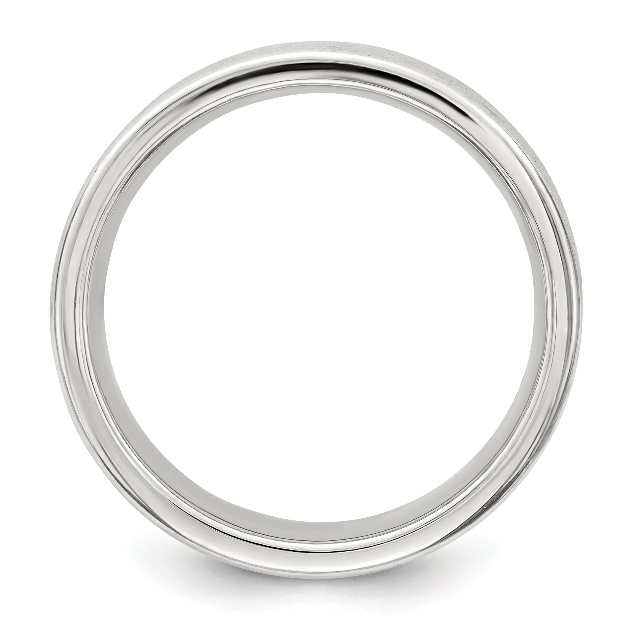 Sterling Silver 7mm Polished 5 Row Fancy Band