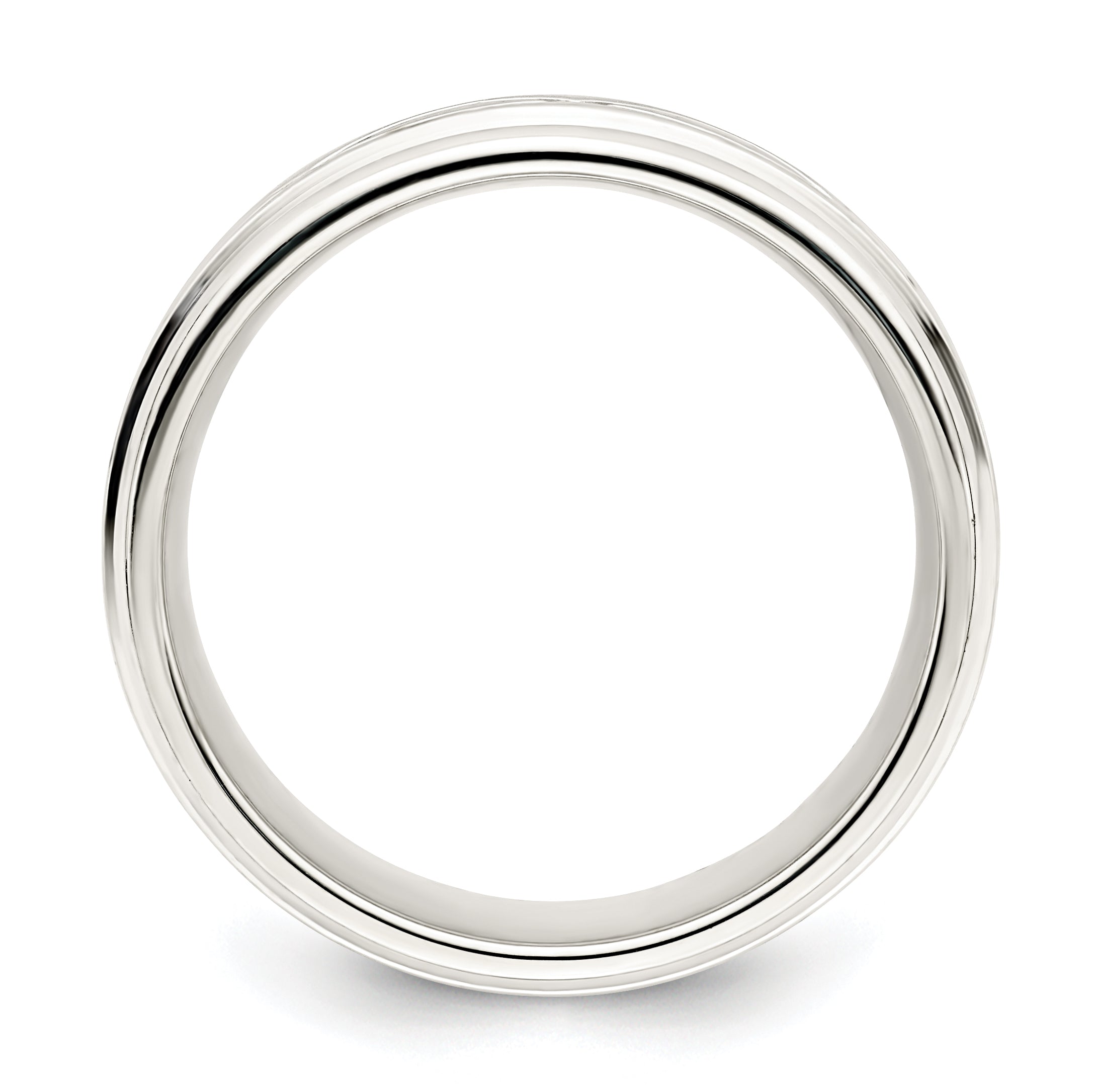 Sterling Silver Ss 7mm Polished Fancy Band