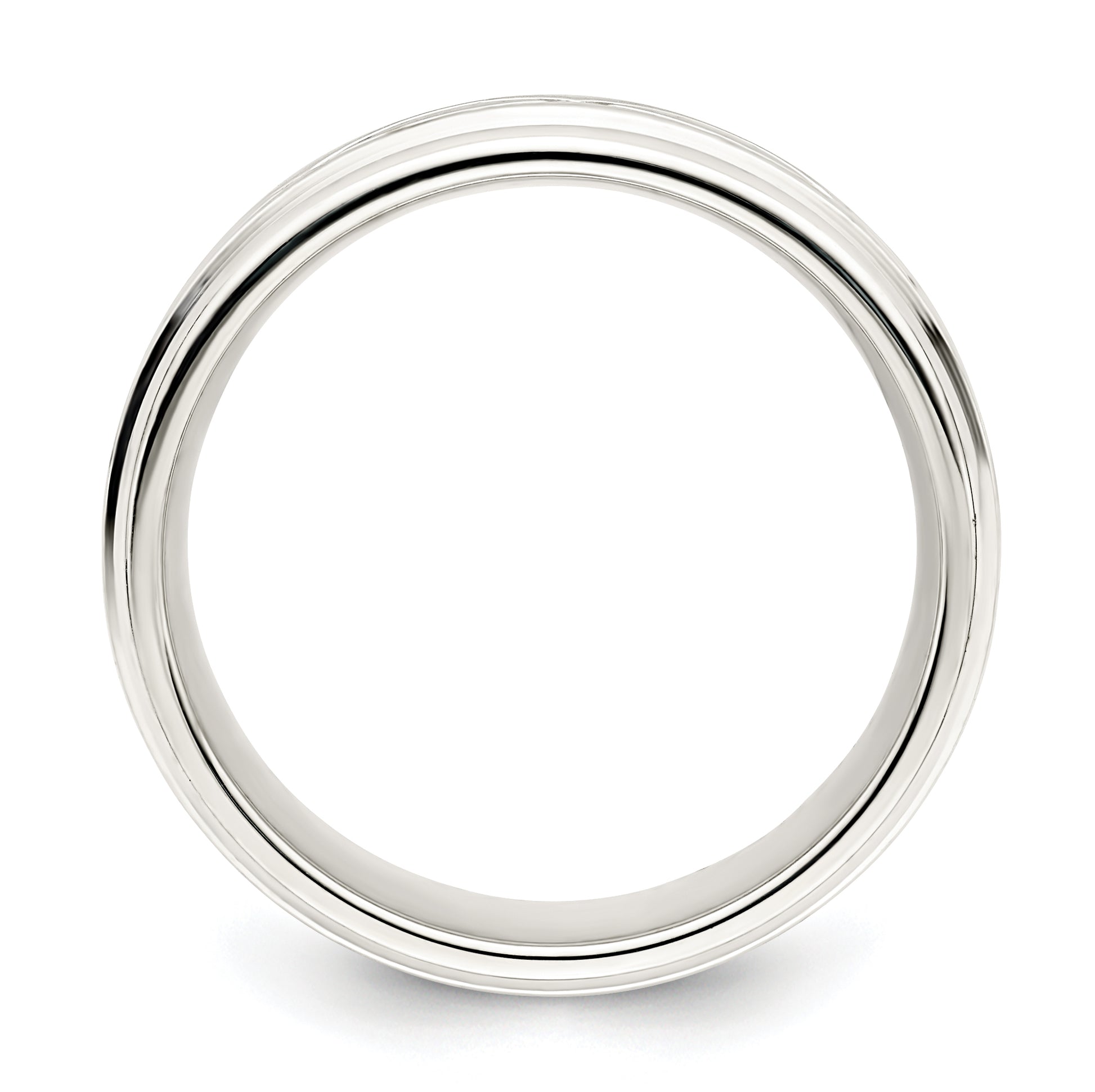 Sterling Silver Ss 7mm Polished Fancy Band