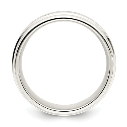 Sterling Silver Ss 7mm Polished Fancy Band
