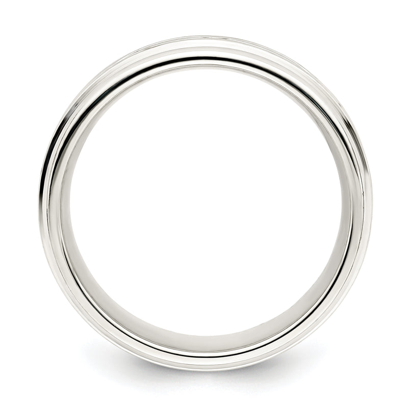 Sterling Silver Ss 7mm Polished Fancy Band