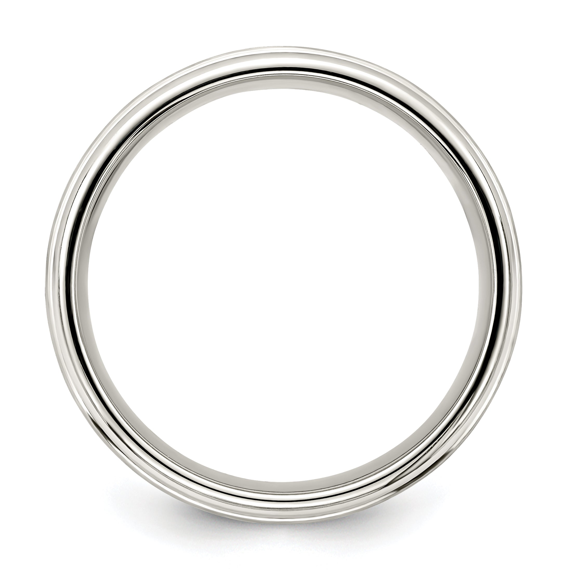 Sterling Silver 7mm Brushed Flat Intertwined Design Beveled Edge Fancy Band