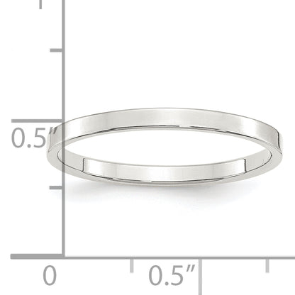 Sterling Silver 2mm Lightweight Flat Size 4 Band