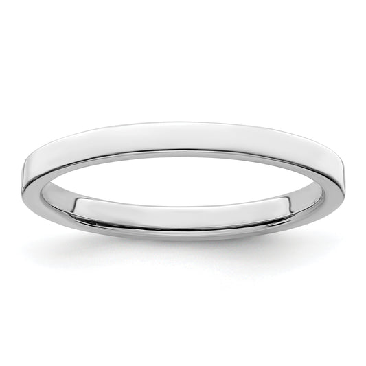 Sterling Silver 2mm Lightweight Flat Size 4 Band