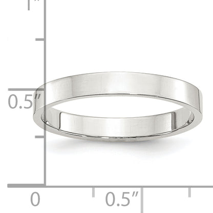 Sterling Silver 3mm Lightweight Flat Size 4 Band