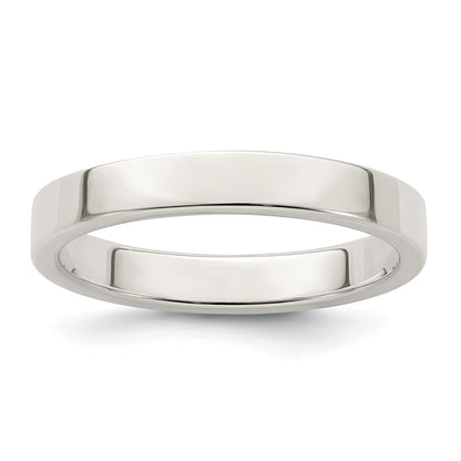 Sterling Silver 3mm Lightweight Flat Size 4 Band