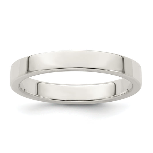 Sterling Silver 3mm Lightweight Flat Size 4 Band
