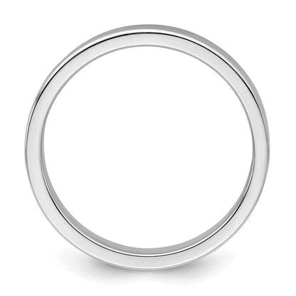 Sterling Silver Rhodium-Plated 3mm Flat Band