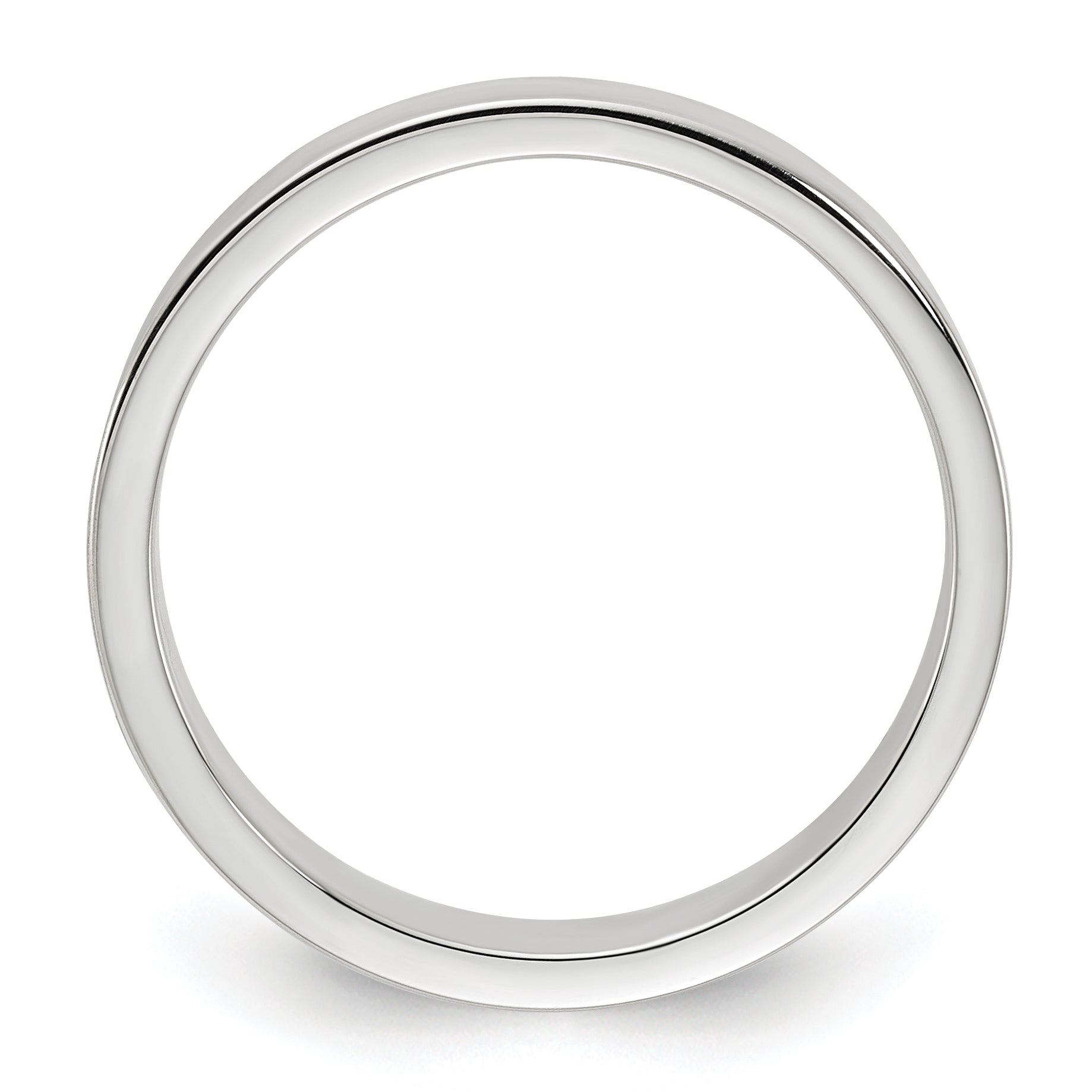 Sterling Silver 4mm Lightweight Flat Size 4 Band