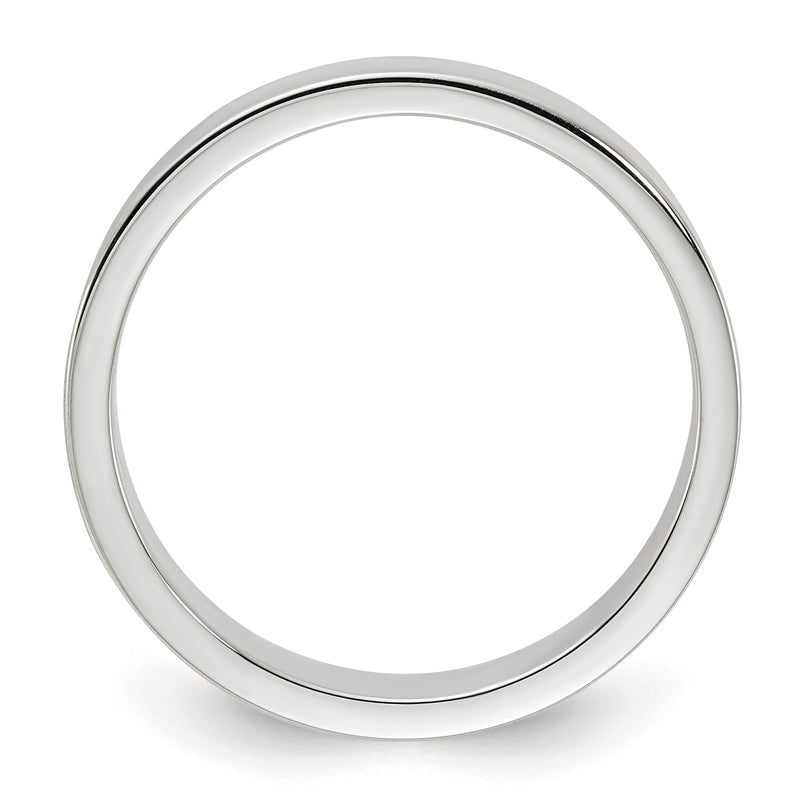 Sterling Silver 4mm Lightweight Flat Size 4 Band