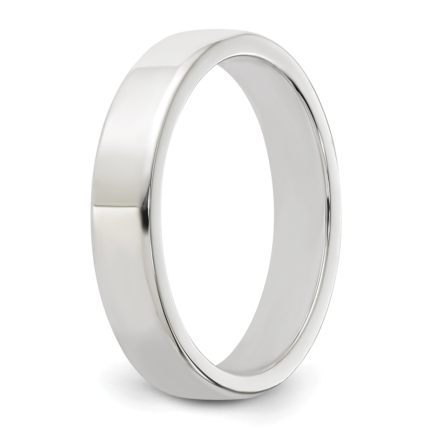 Sterling Silver 4mm Lightweight Flat Size 4 Band