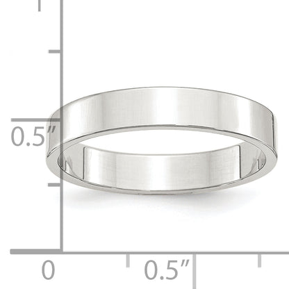 Sterling Silver 4mm Lightweight Flat Size 4 Band