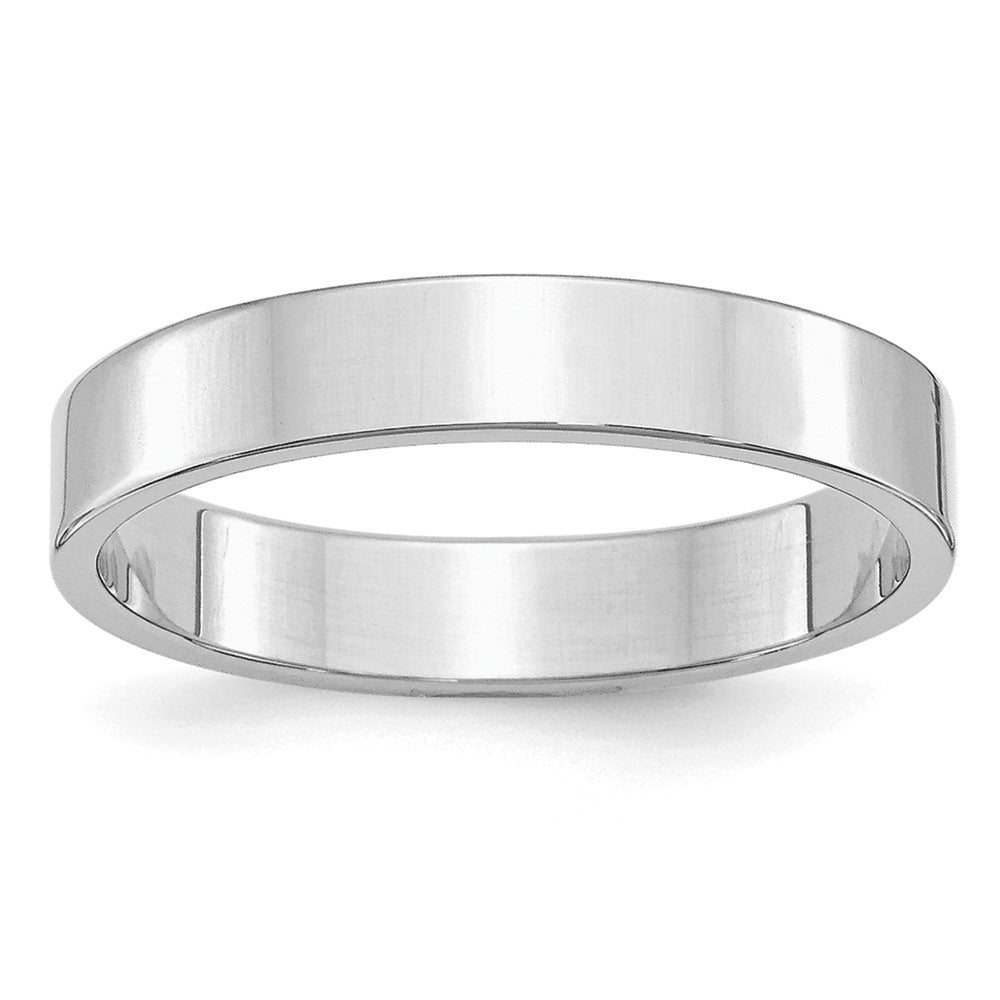 Sterling Silver Rhodium-Plated 4mm Flat Band
