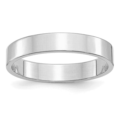 Sterling Silver Rhodium-Plated 4mm Flat Band