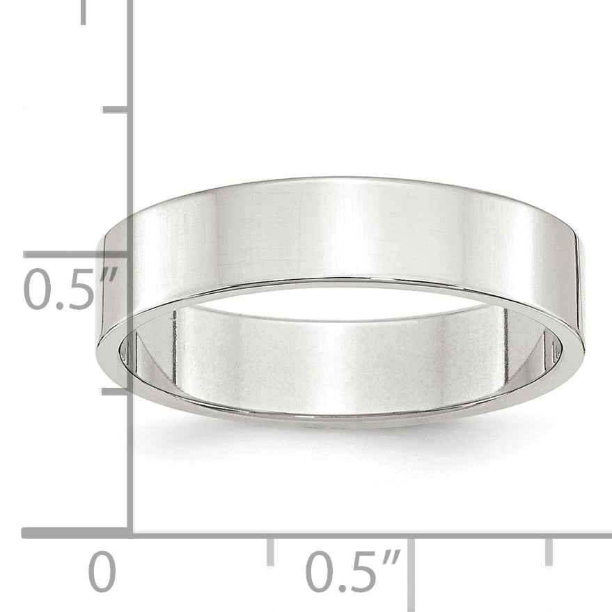 Sterling Silver 5mm Lightweight Flat Size 4 Band
