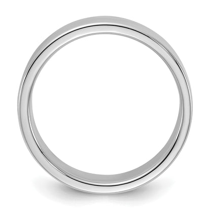 Sterling Silver Rhodium Plated 5mm Flat Size 4 Band
