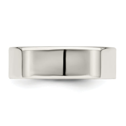 Sterling Silver 6mm Lightweight Flat Size 4 Band