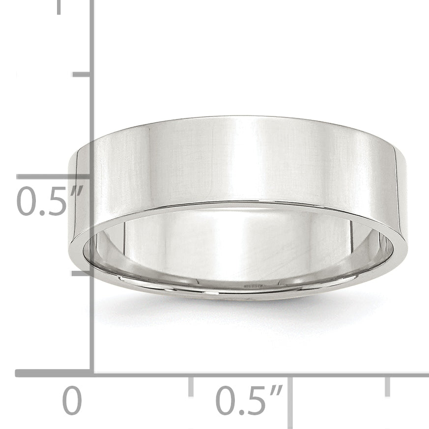 Sterling Silver 6mm Lightweight Flat Size 4 Band