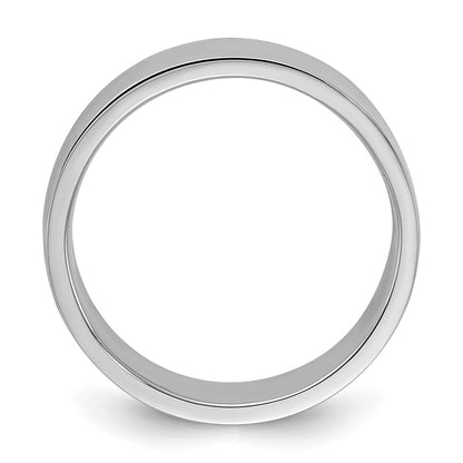 Sterling Silver Rhodium-Plated 6mm Flat Band