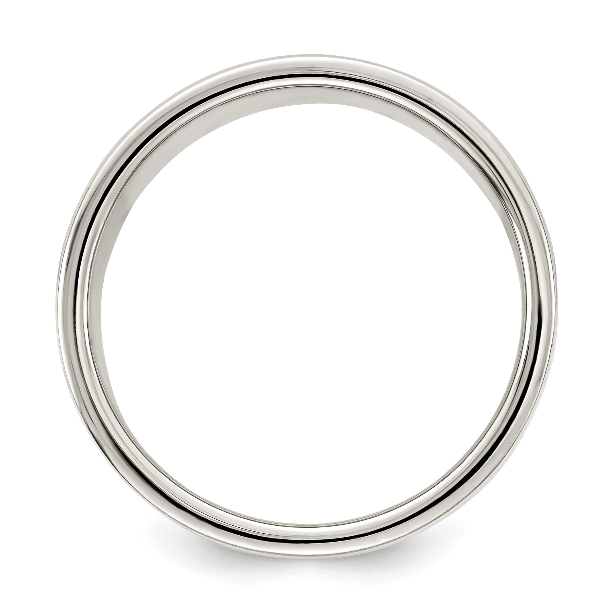 Sterling Silver 8mm Lightweight Flat Size 4 Band