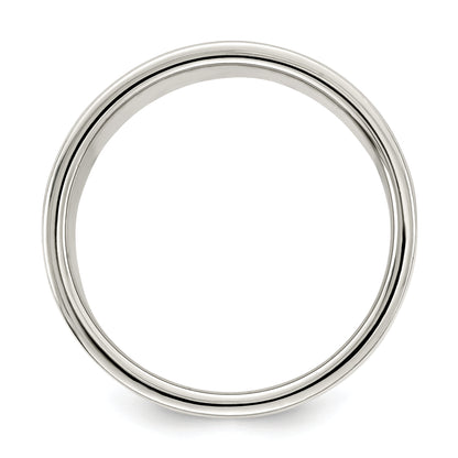 Sterling Silver 8mm Lightweight Flat Size 4 Band