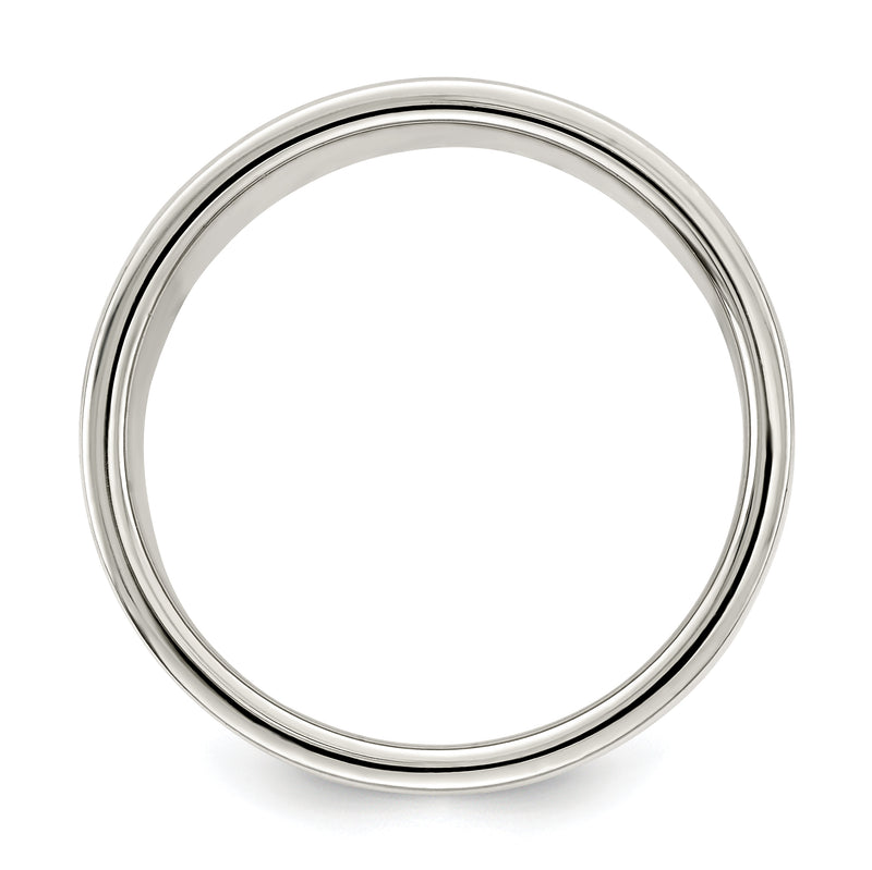 Sterling Silver 8mm Lightweight Flat Size 4 Band