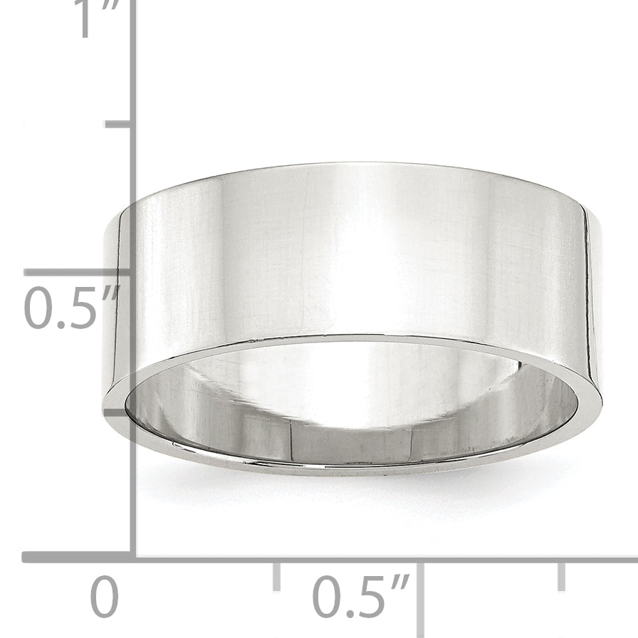Sterling Silver 8mm Lightweight Flat Size 4 Band