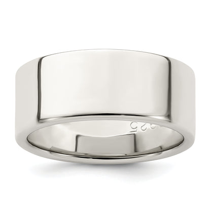 Sterling Silver 8mm Lightweight Flat Size 4 Band