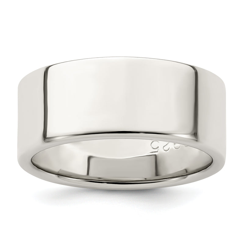 Sterling Silver 8mm Lightweight Flat Size 4 Band