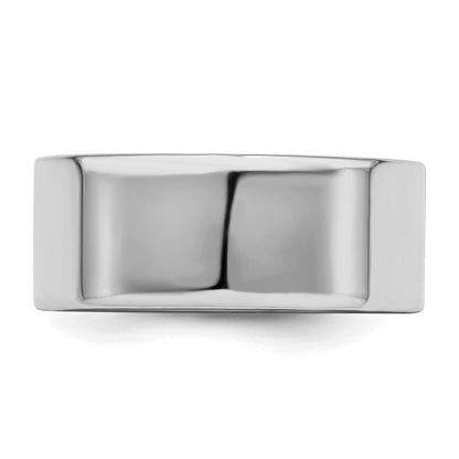 Sterling Silver Rhodium-Plated 8mm Flat Band