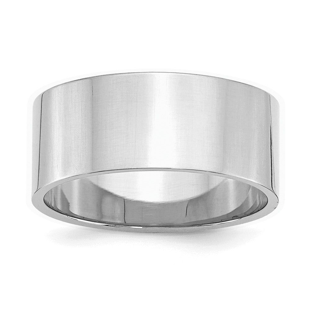 Sterling Silver Rhodium-Plated 9mm Flat Band
