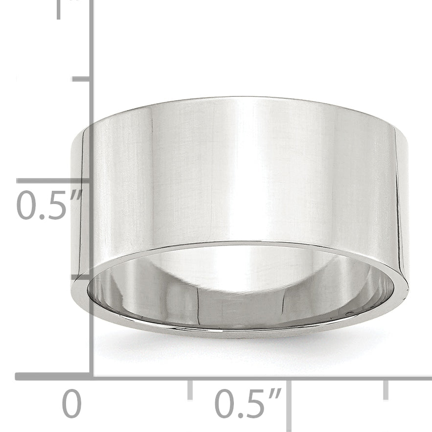 Sterling Silver 10mm Lightweight Flat Size 4 Band