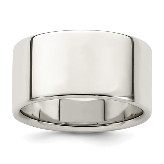 Sterling Silver 10mm Lightweight Flat Size 4 Band