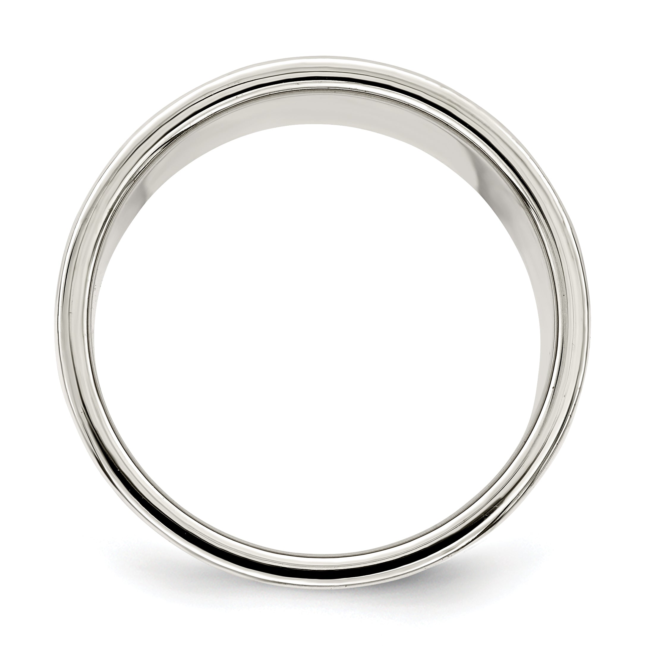 Sterling Silver 12mm Lightweight Flat Size 4 Band
