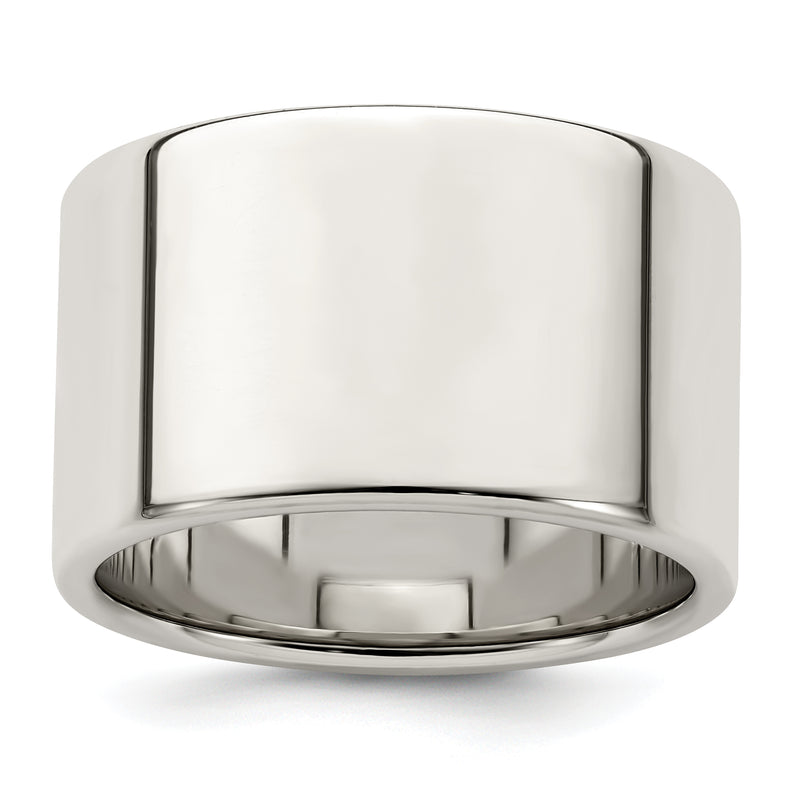 Sterling Silver 12mm Lightweight Flat Size 4 Band
