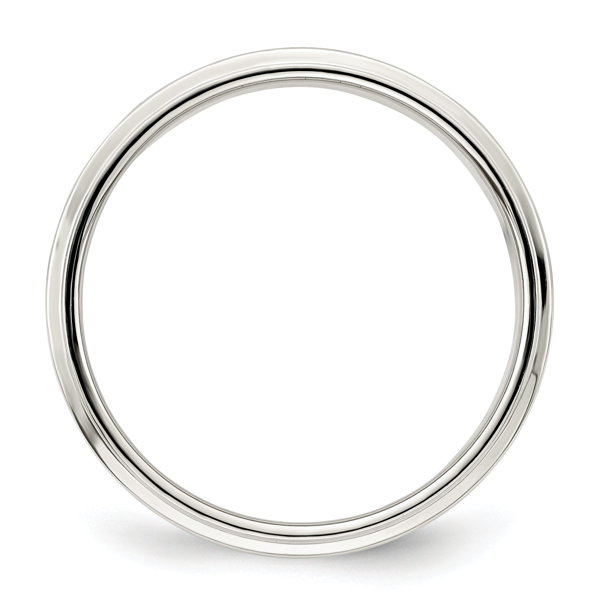 Sterling Silver 6mm Flat With Step Edge Size 4 Band