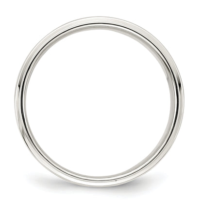Sterling Silver 7mm Flat With Step Edge Size 4 Band