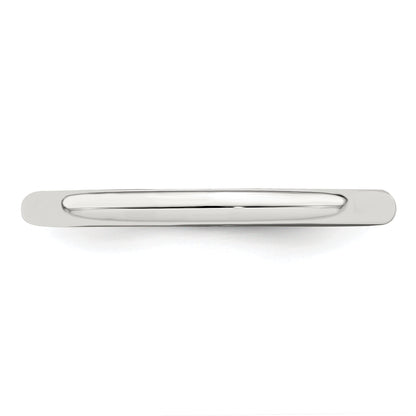 Sterling Silver 2mm Half Round Size 4 Band
