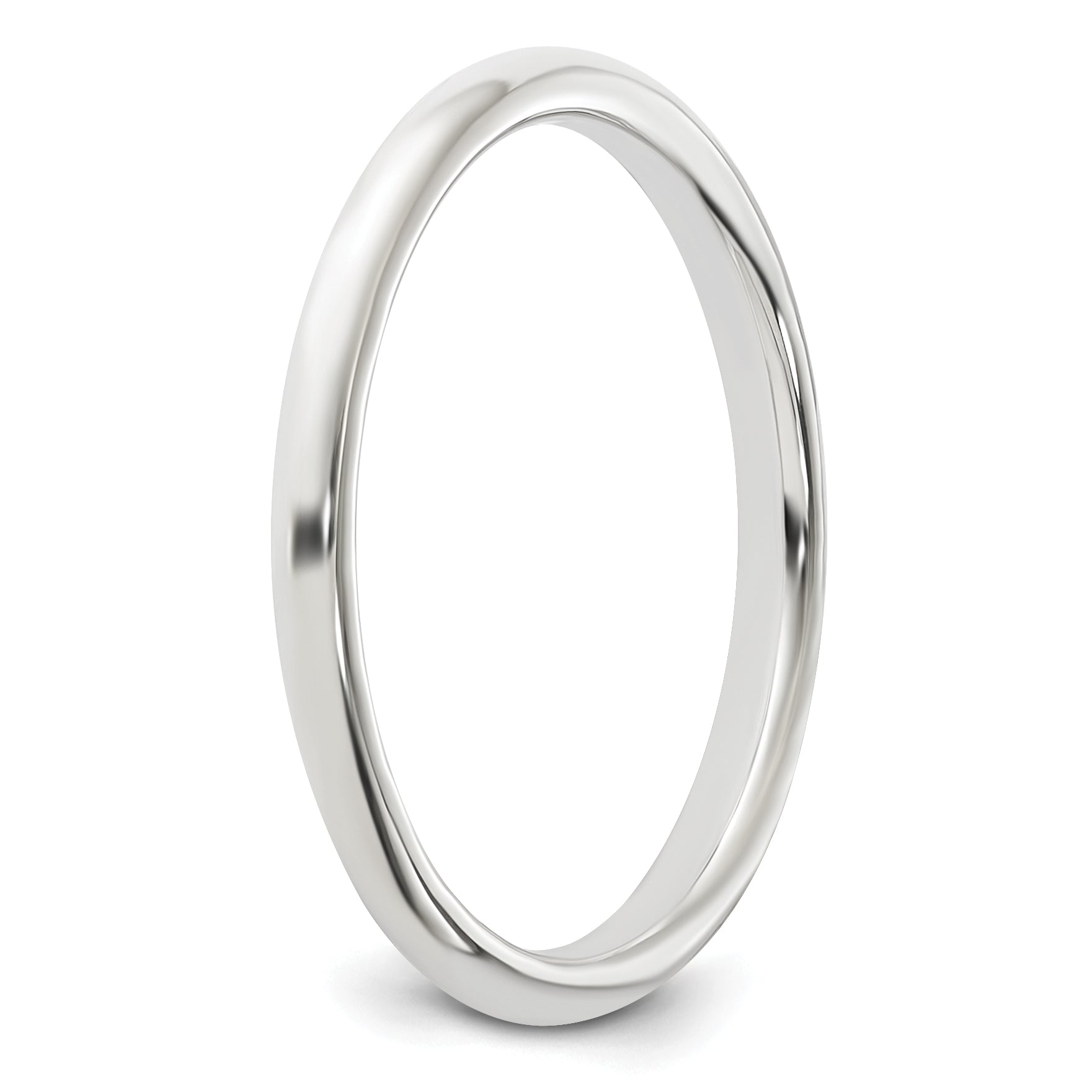 Sterling Silver 2mm Half Round Size 4 Band