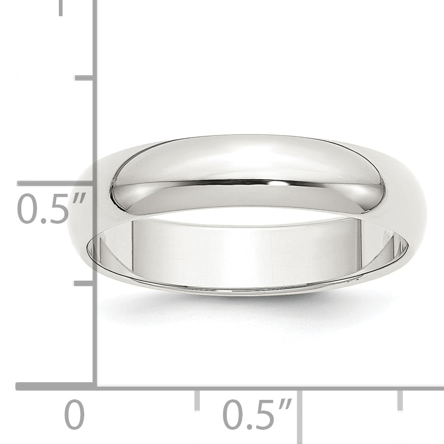 Sterling Silver 5mm Half Round Size 4 Band
